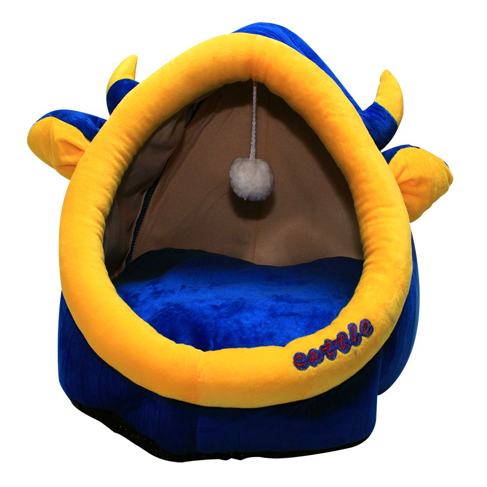 CAMA PARA MASCOTA CON JUGUETE COLGANTE