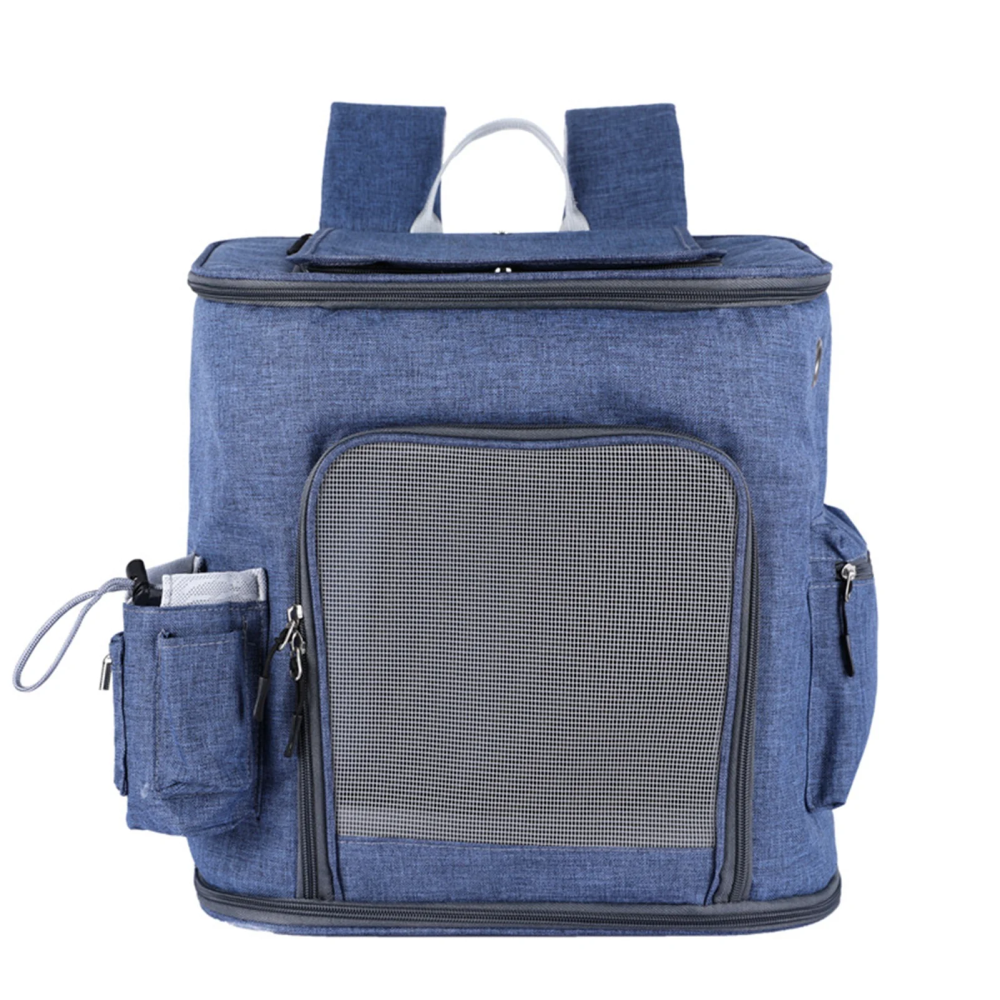 BOLSO TRANSPORTADOR DE MASCOTAS AZUL